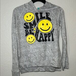 Vintage Havana Gray Hoodie with Yellow Smiley